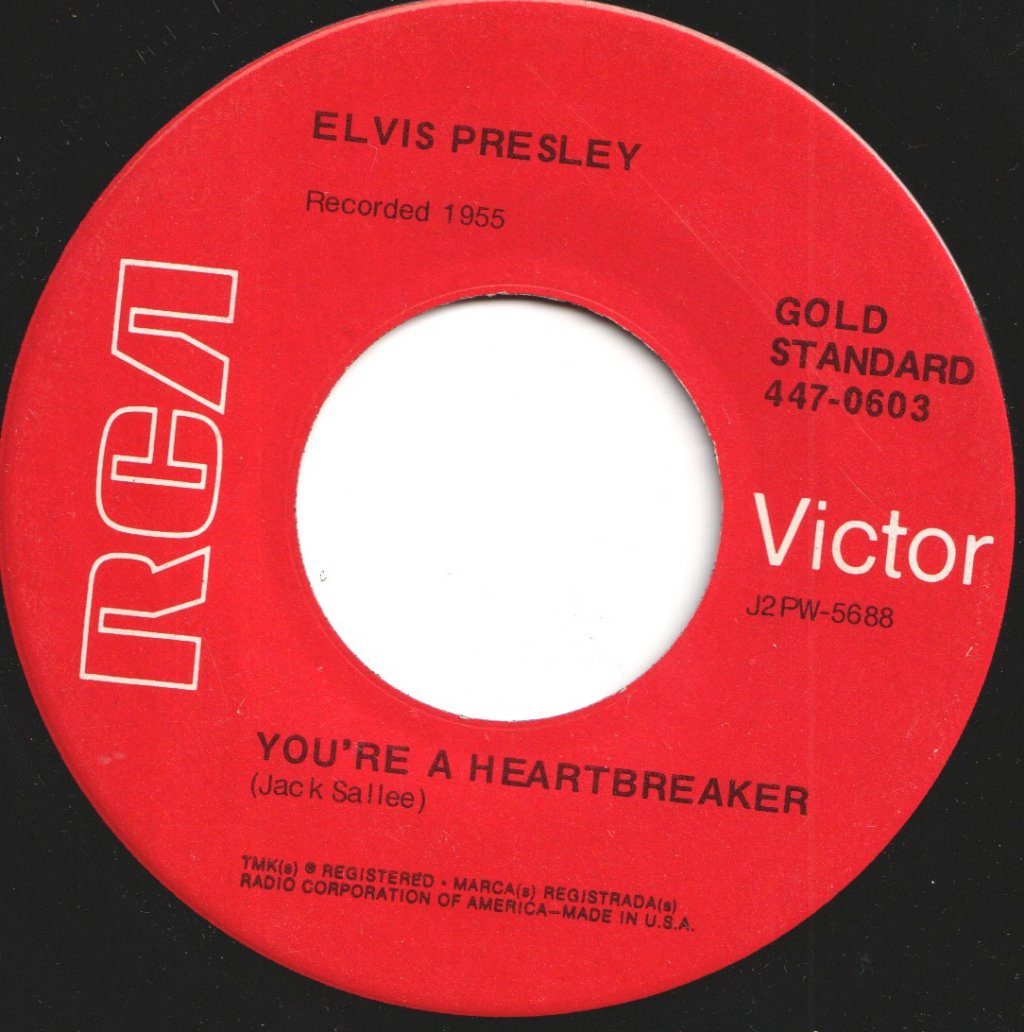 Elvis Presley - Milkcow Blues Boogie / You're A Heartbreaker - 7 Inch
