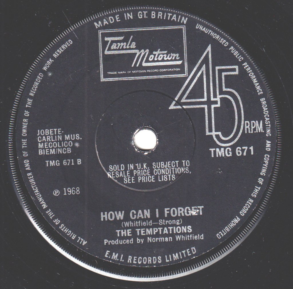 Temptations - Why Did You Leave Me Darling - 7 Inch