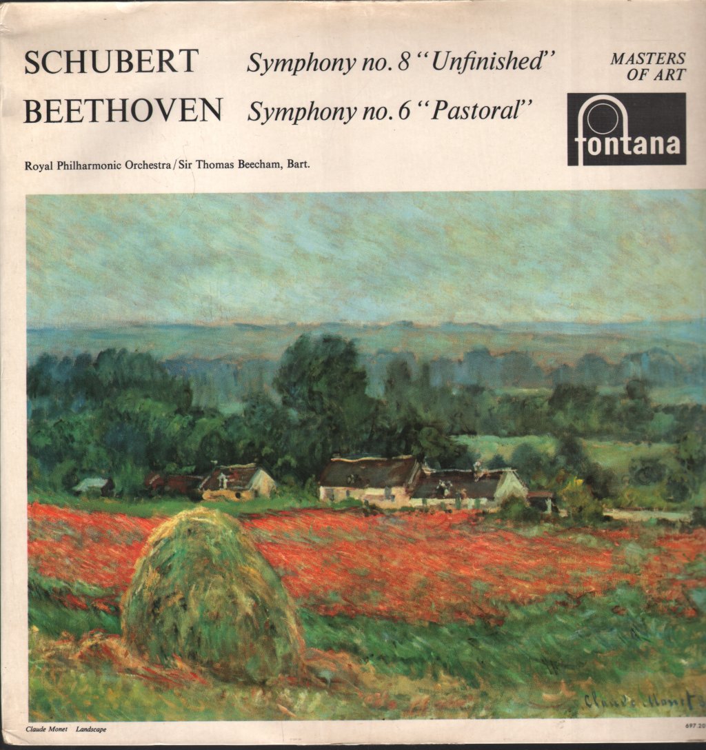 Sir Thomas Beecham / Royal Philharmonic Orchestra - Schubert - Symphony No. 8 "Unfinished" / Beethoven - Symphony No.6 "Pastoral" - Lp