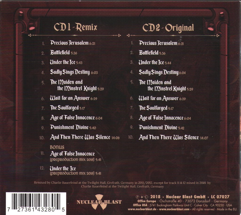 Blind Guardian - A Night At The Opera - Cd Set