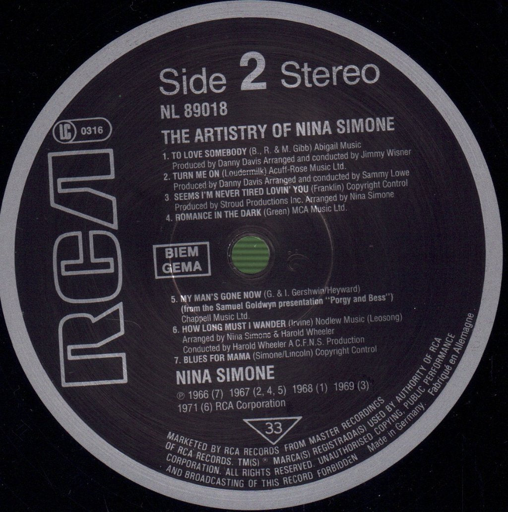 Nina Simone - Artistry Of - Lp