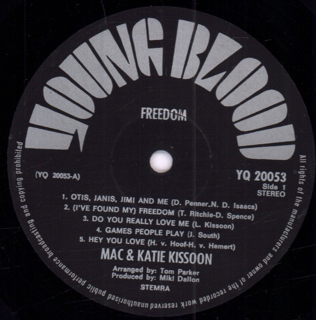 Mac And Katie Kissoon - Freedom - Lp