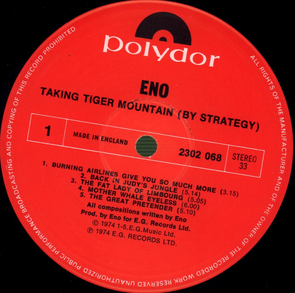 Brian Eno - Taking Tiger Mountain - Lp