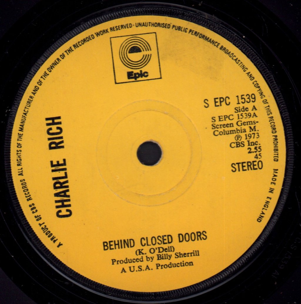 Charlie Rich - Behind Closed Doors - 7 Inch