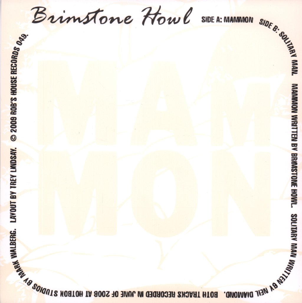 Brimstone Howl - Mammon - 7 Inch