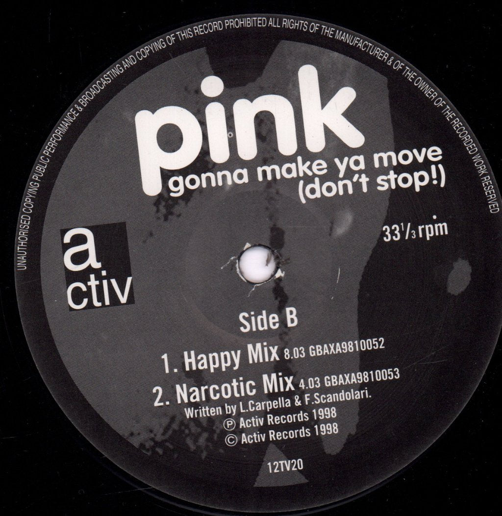 Pink (Dance) - Gonna Make Ya Move - 12 Inch