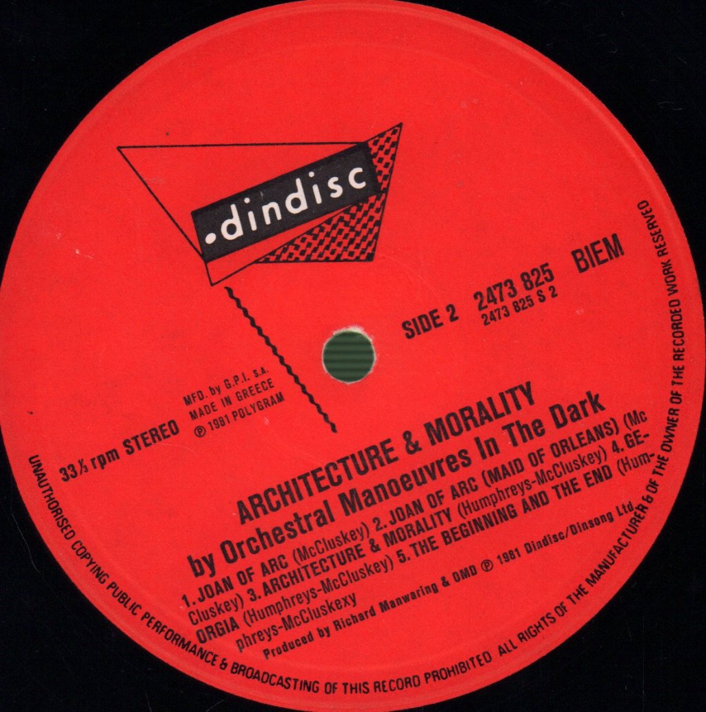 Orchestral Manoeuvres In The Dark - Architecture & Morality - Lp