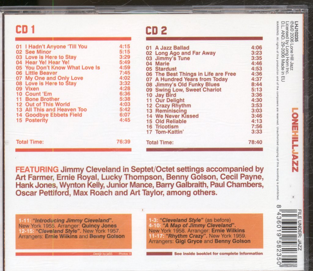 Jimmy Cleveland - Complete Recordings - Double Cd