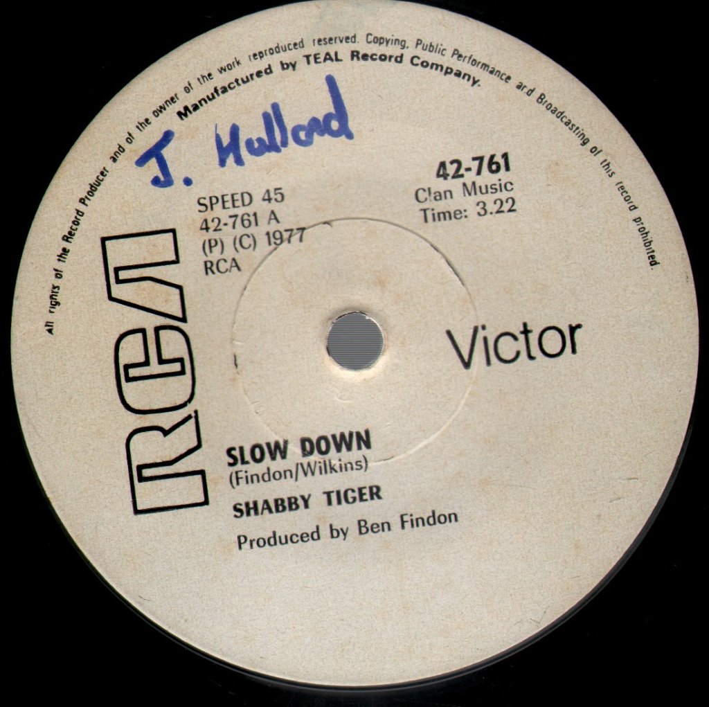 Shabby Tiger - Slow Down - 7 Inch