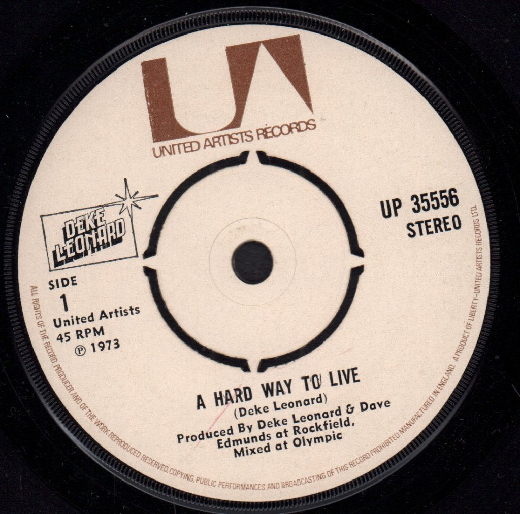 Deke Leonard - A Hard Way To Live - 7 Inch