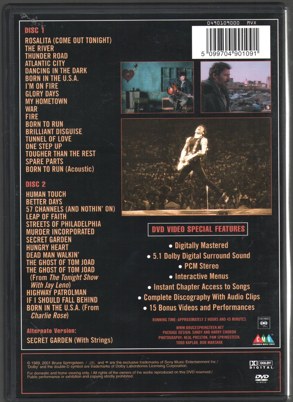 Bruce Springsteen - Complete Video Anthology / 1978-2000 - Double Dvd