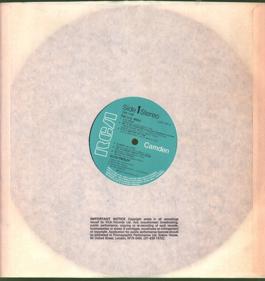 Elvis Presley - U.S. Male - Lp