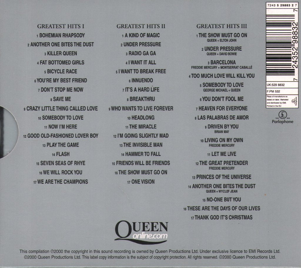 Queen - Greatest Hits I II & III (The Platinum Collection) - Cd Set