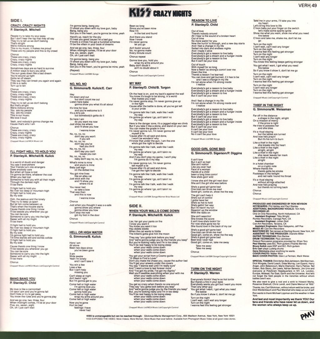 Kiss - Crazy Nights - Lp