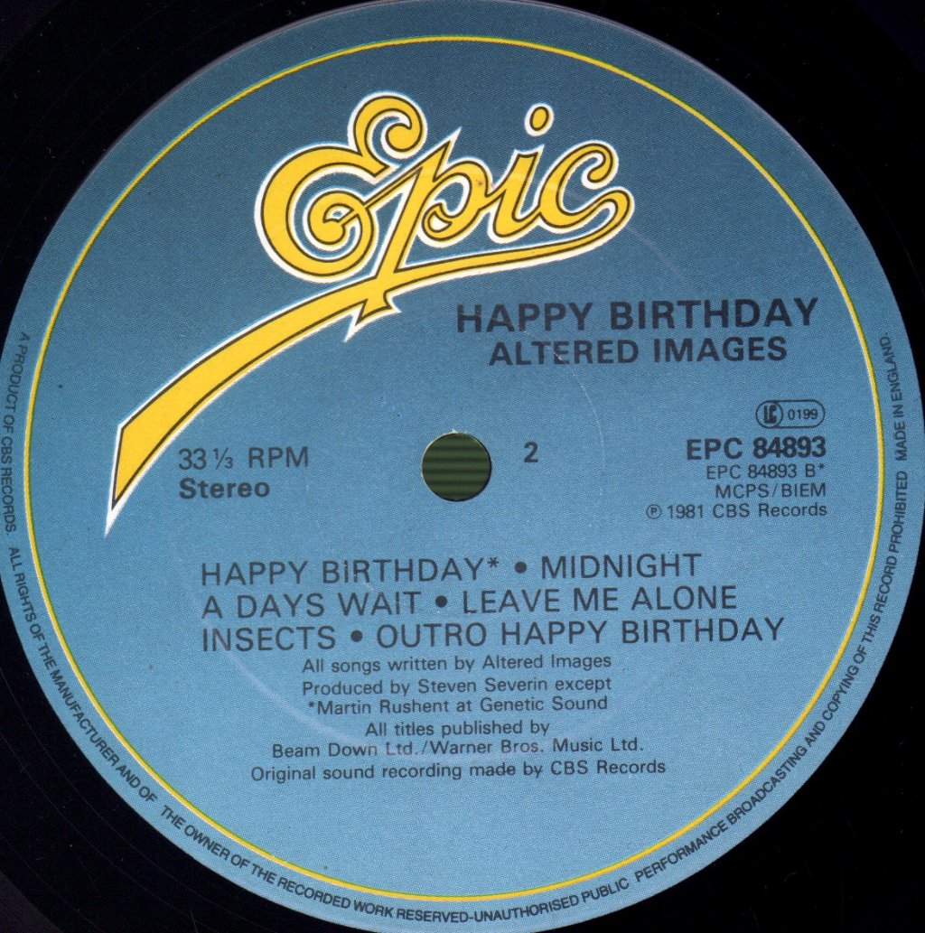 Altered Images - Happy Birthday - Lp