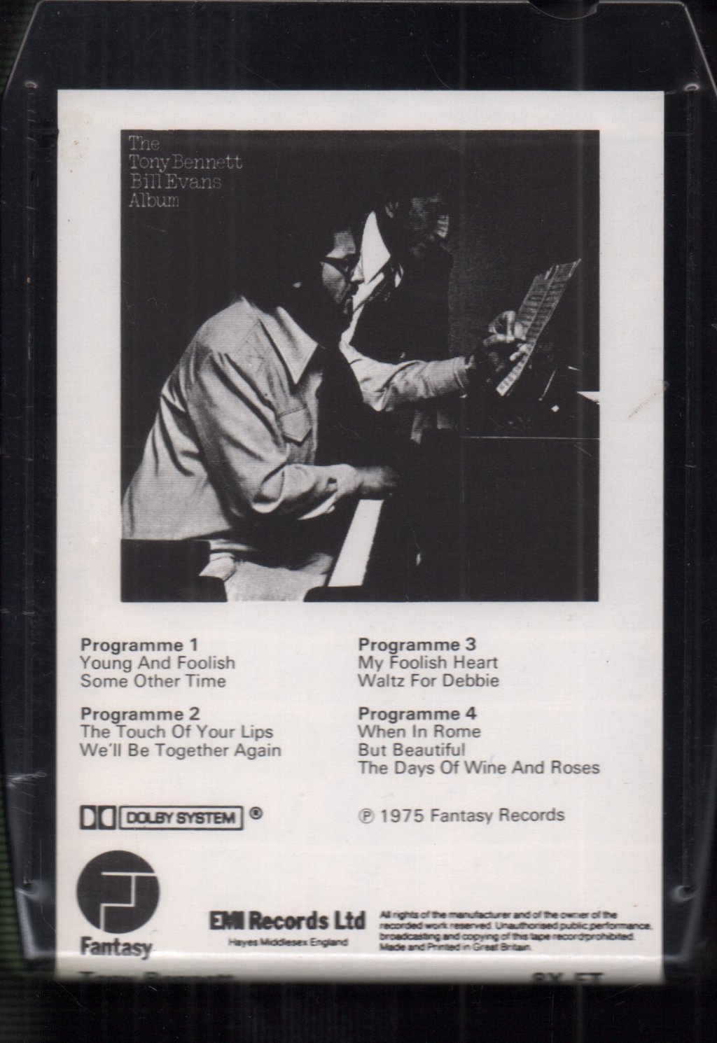 Tony Bennett And Bill Evans - Tony Bennett Bill Evans Album - 8 Track