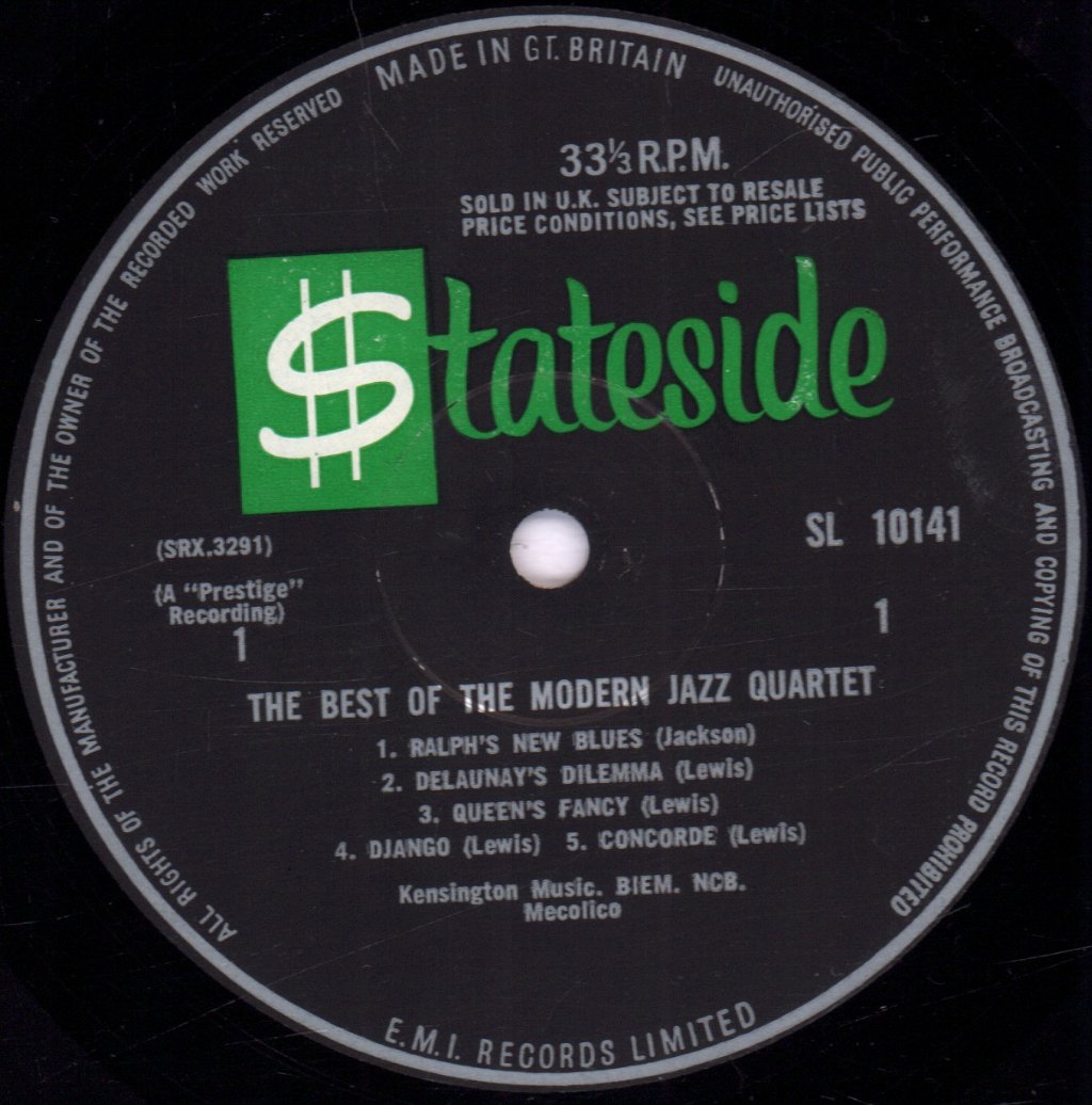 Modern Jazz Quartet - Best Of The - Lp