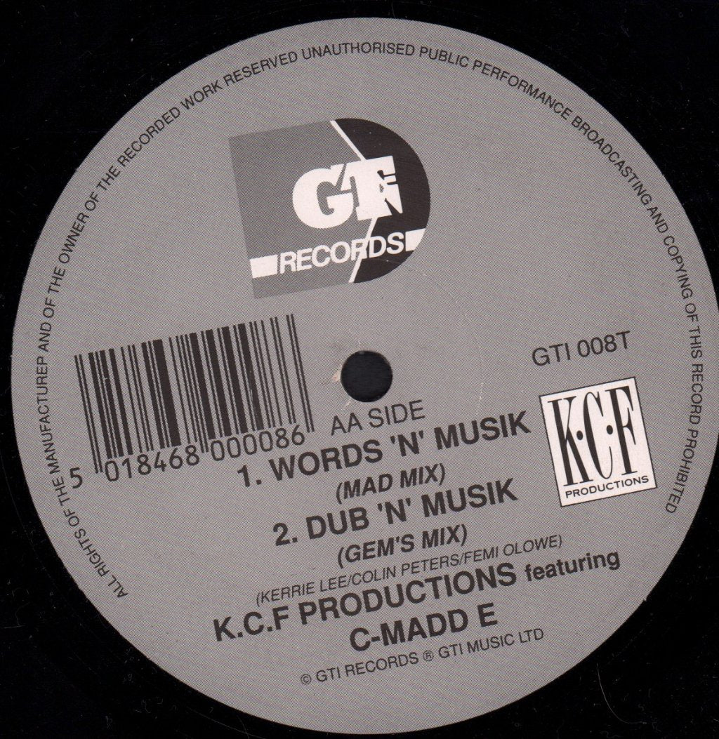 K.C.F. Productions - Go Ahead London - 12 Inch