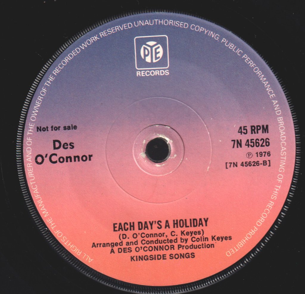 Des O'Connor - I Won't Dance - 7 Inch