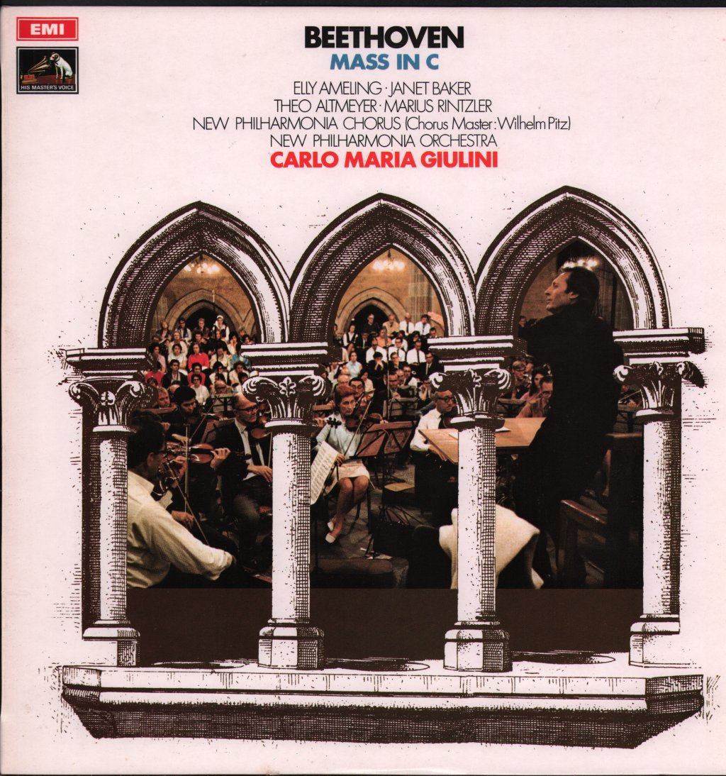 Elly Ameling / Janet Baker / Theo Altmeyer / Carlo Maria Giulini / New Philharmonia - Beethoven - Mass In C - Lp