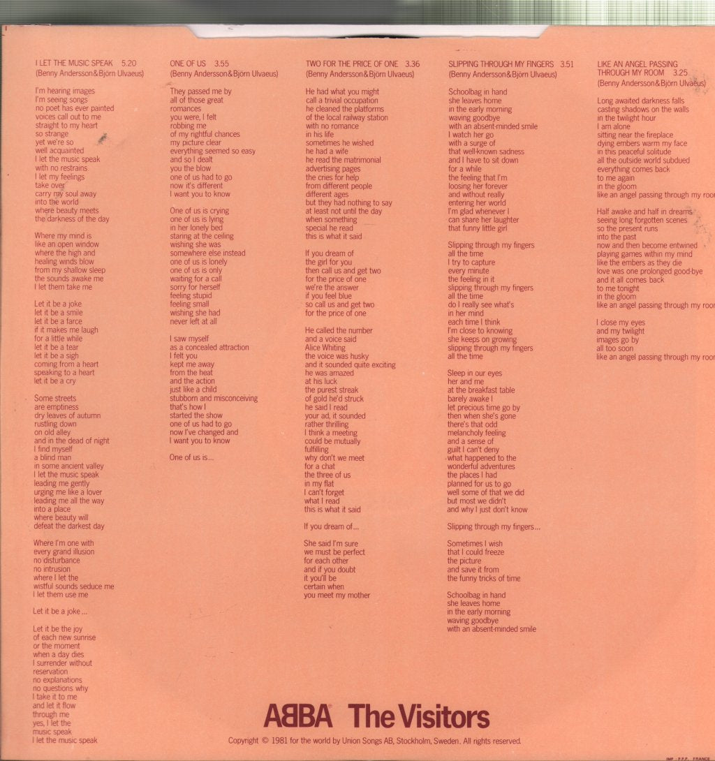 ABBA - Visitors - Lp