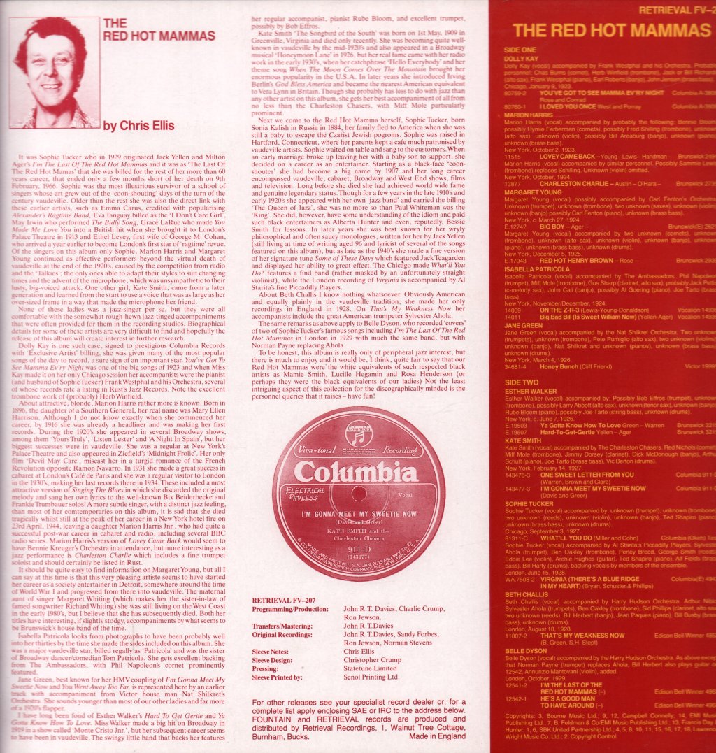 Various Artists - Red Hot Mammas - Lp