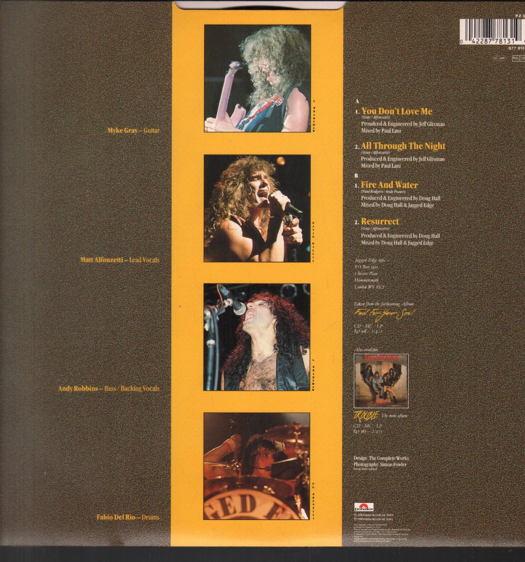 Jagged Edge (Rock/Metal Group) - You Don't Love Me - 12 Inch