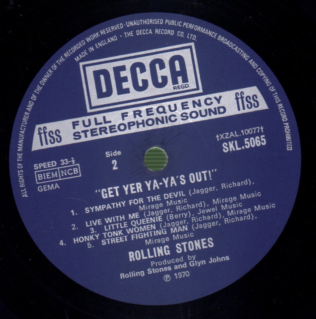Rolling Stones - Get Yer Ya-Ya's Out - Lp