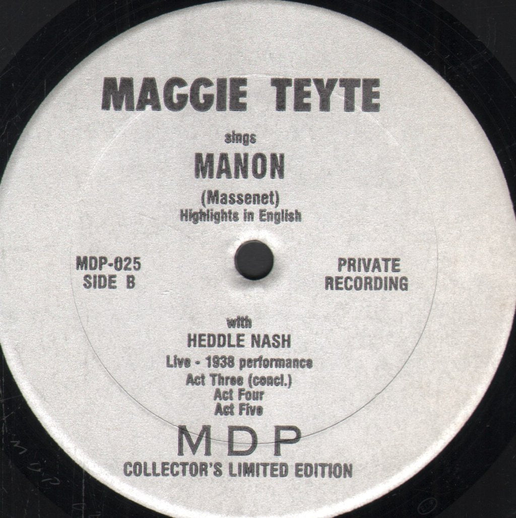 Maggie Teyte / Heddle Nash - Manon (Massenet) - Highlights In English - Lp