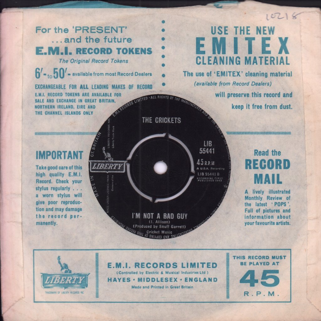 Crickets - Don't Ever Change - 7 Inch