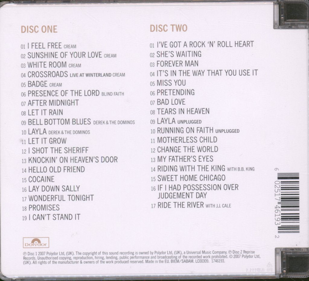 Eric Clapton - Complete Clapton - Double Cd