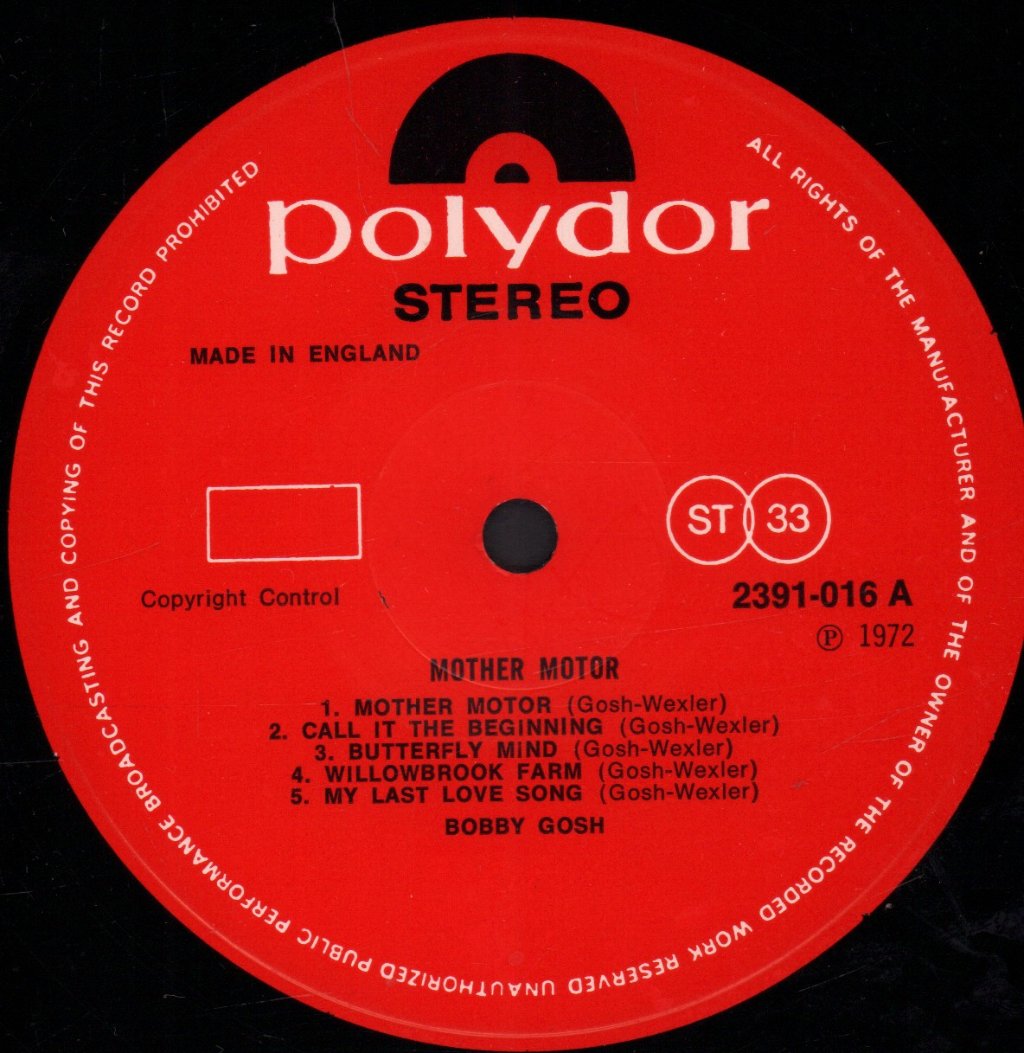 Bobby Gosh - Mother Motor - Lp