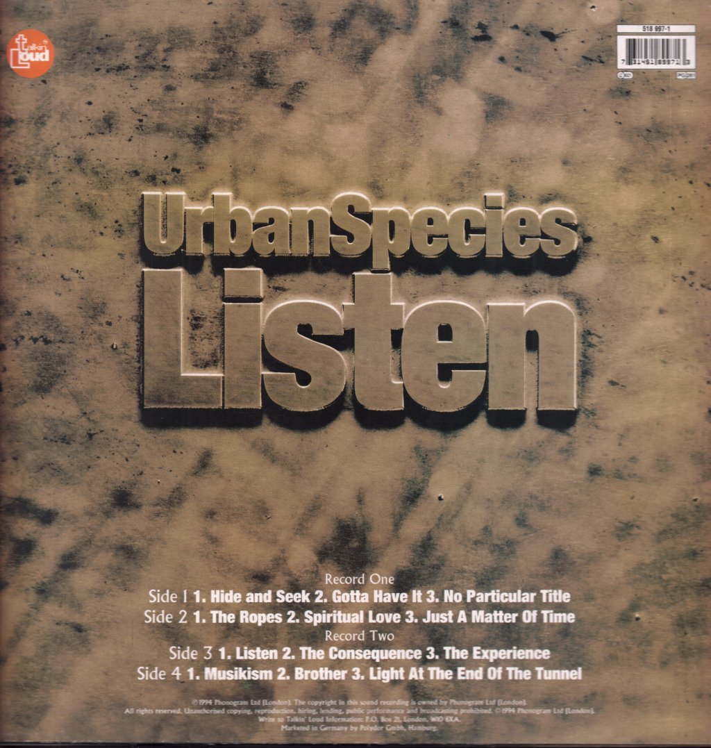 Urban Species - Listen - Double Lp