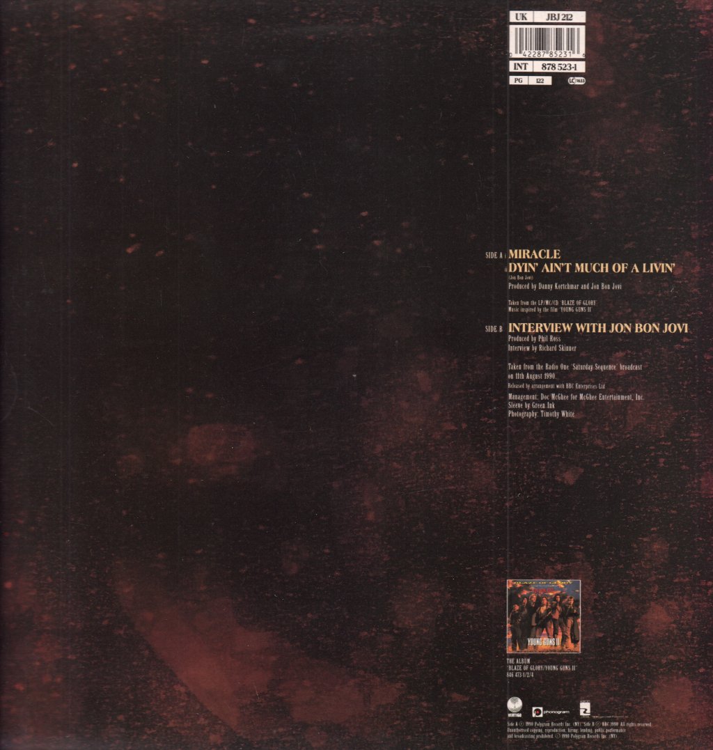 Jon Bon Jovi - Miracle - 12 Inch
