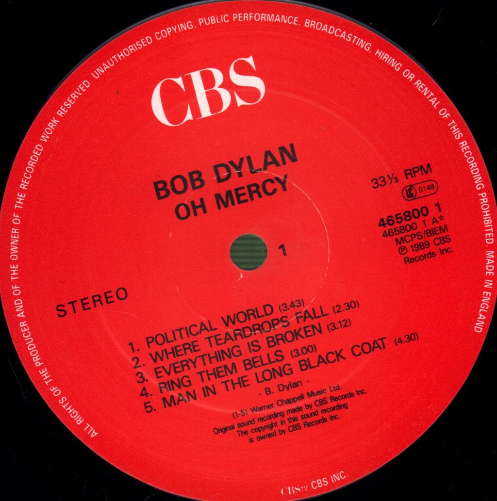 Bob Dylan - Oh Mercy - Lp
