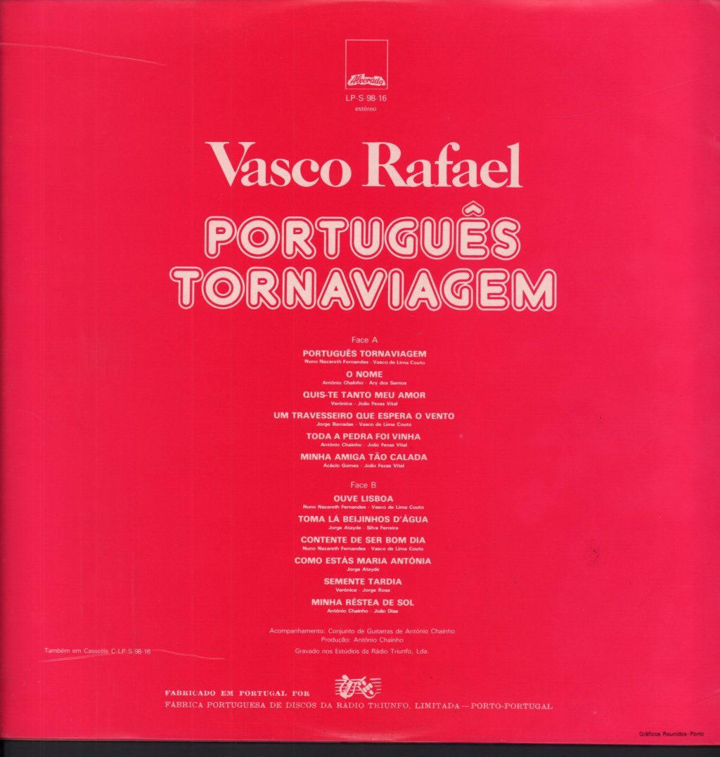 Vasco Rafael - Portugues Tornaviagem - Lp
