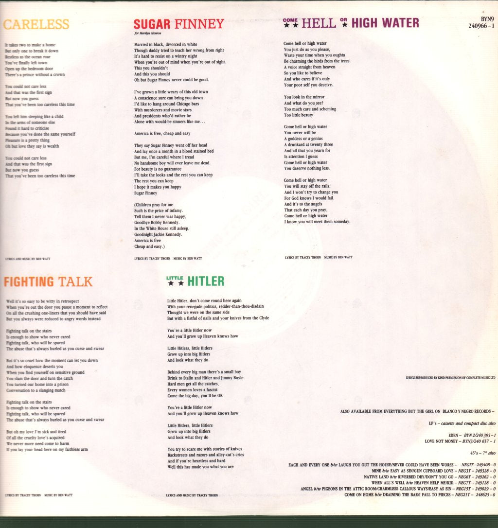 Everything But The Girl - Baby The Stars Shine Bright - Lp