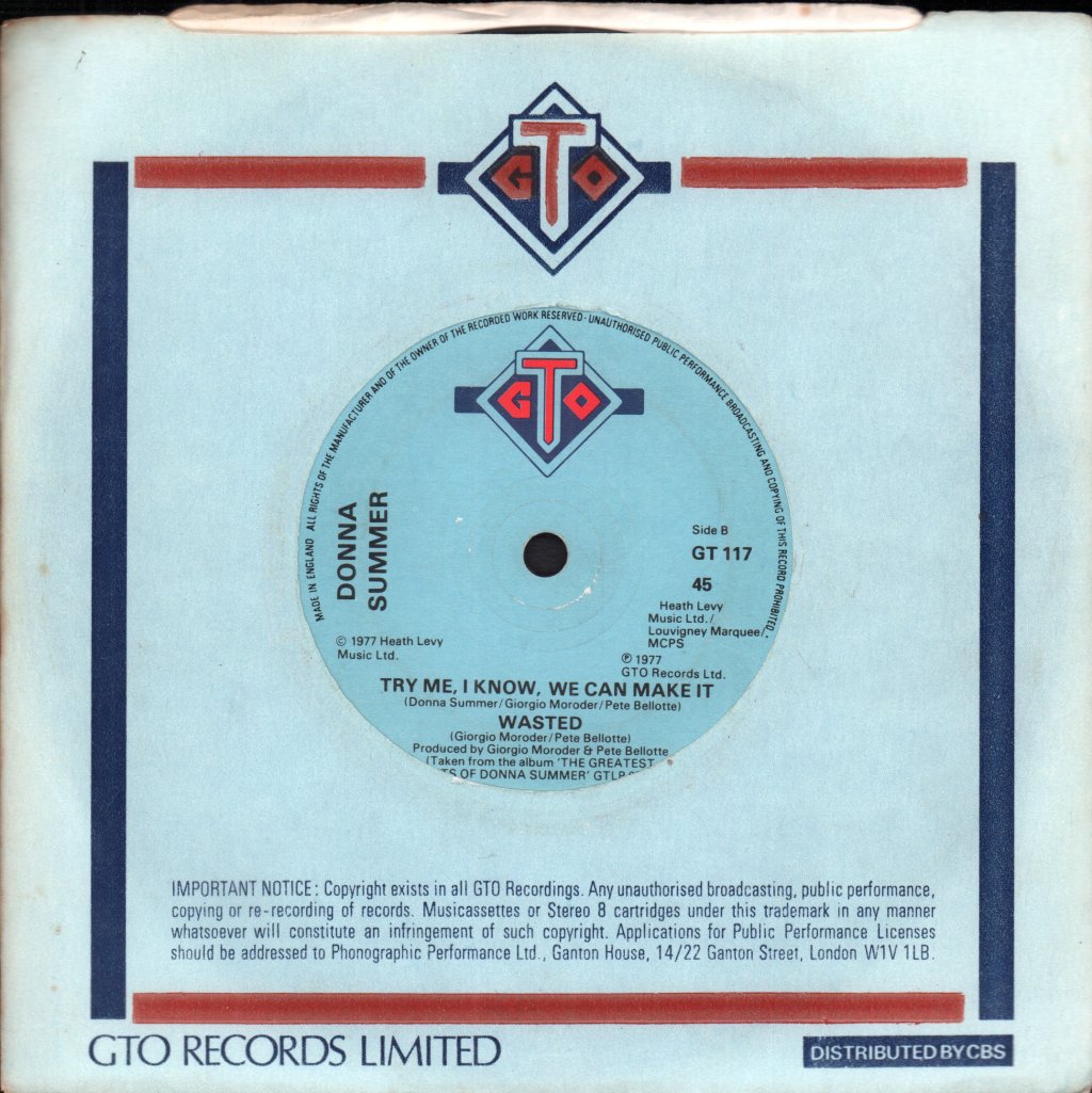 Donna Summer - Back In Love Again - 7 Inch