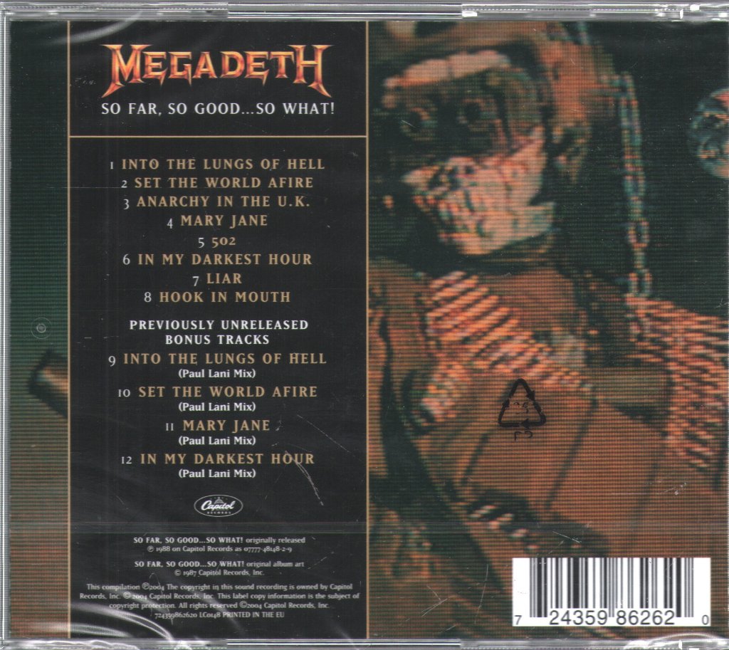 Megadeth - So Far, So Good... So What! - Cd