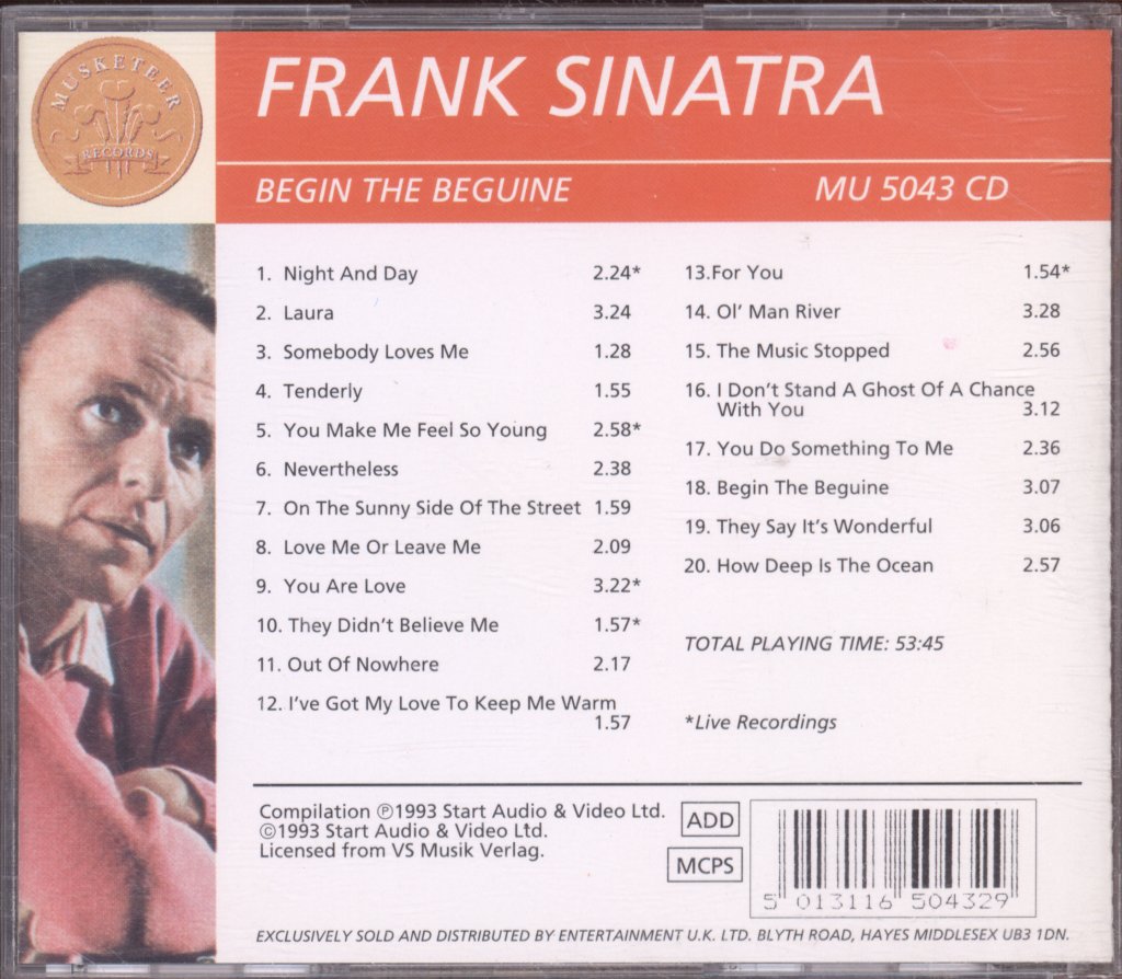 Frank Sinatra - Begin The Beguine - Cd