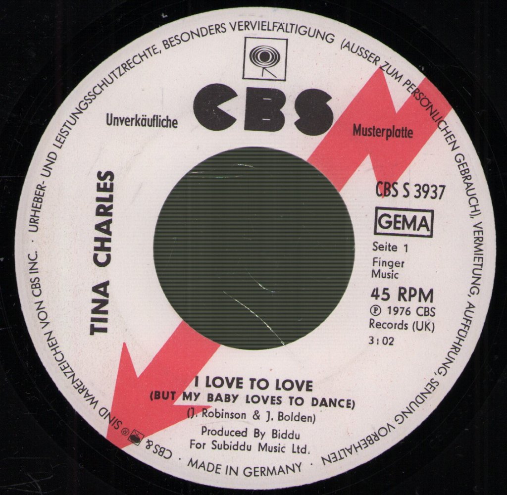 Tina Charles - I Love To Love (But My Baby Loves To Dance) - 7 Inch