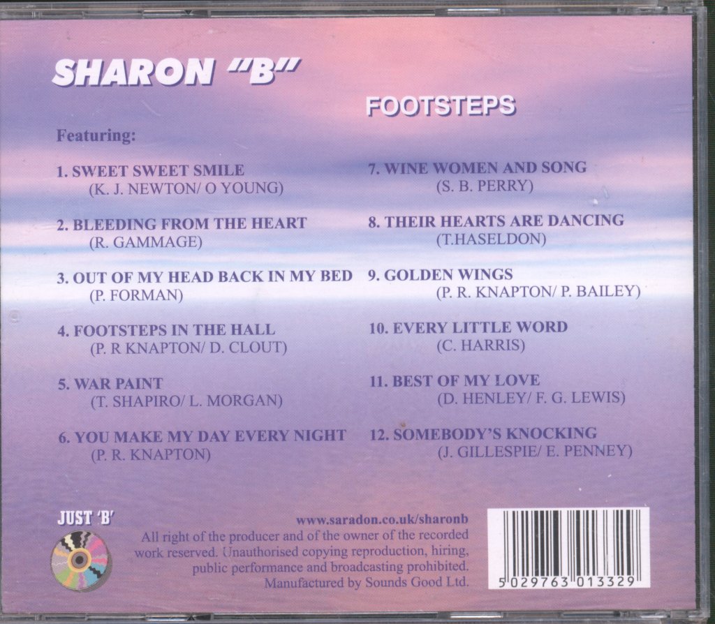 Sharon B - Footsteps - Cd