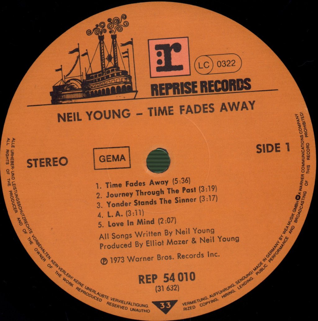 Neil Young - Time Fades Away - Lp