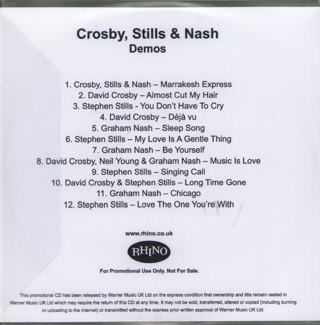 Crosby Stills And Nash - Demos - Cdr
