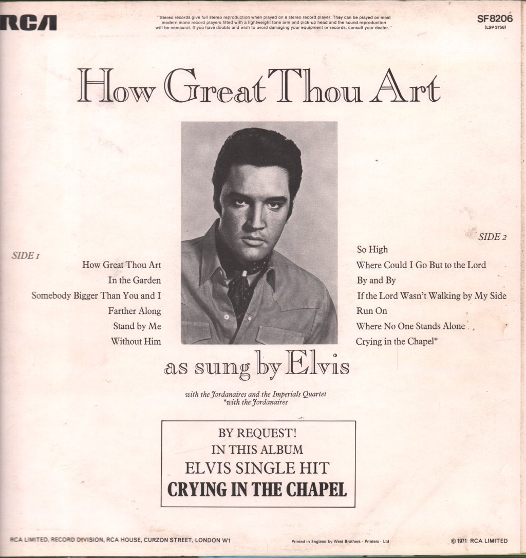 Elvis Presley - How Great Thou Art - Lp