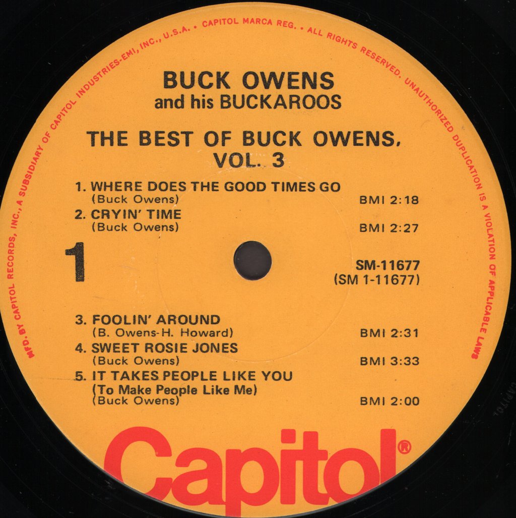 Buck Owens - Best Of Buck Owens, Vol. 3 - Lp