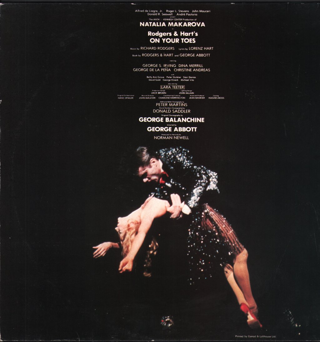 On Your Toes - Original 1983 Broadway Cast - Lp