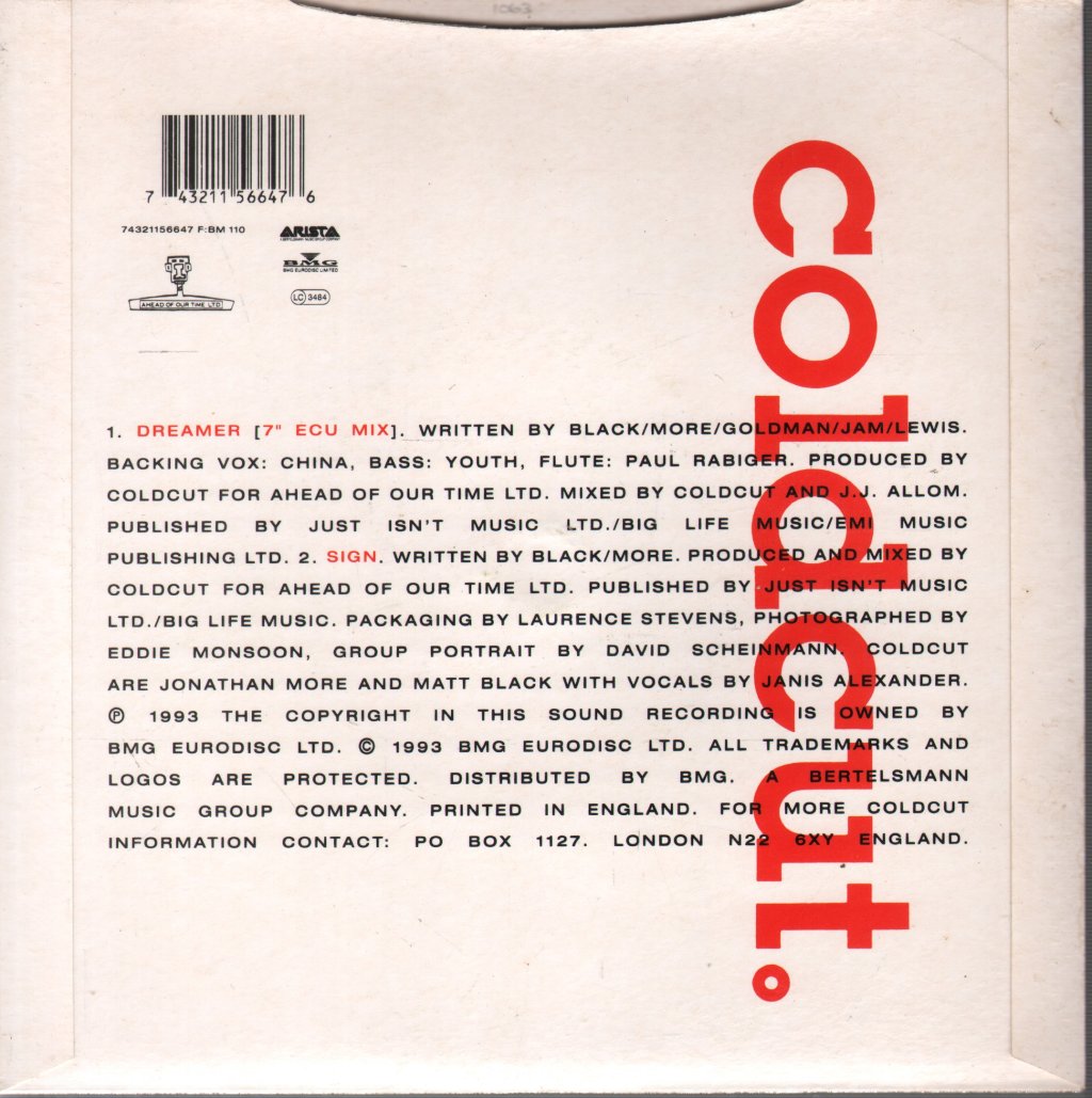 Coldcut - Dreamer - 7 Inch