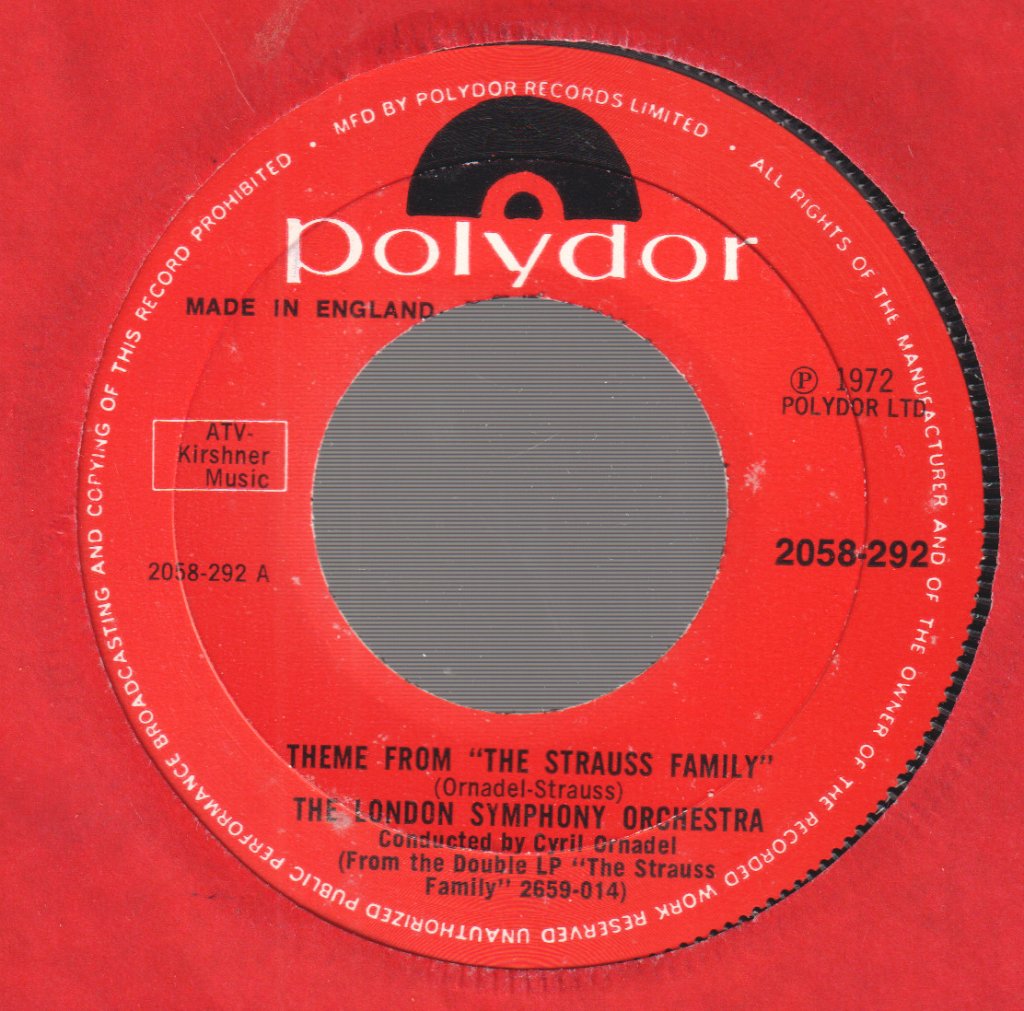 London Symphony Orchestra - Theme From "The Strauss Family" - 7 Inch