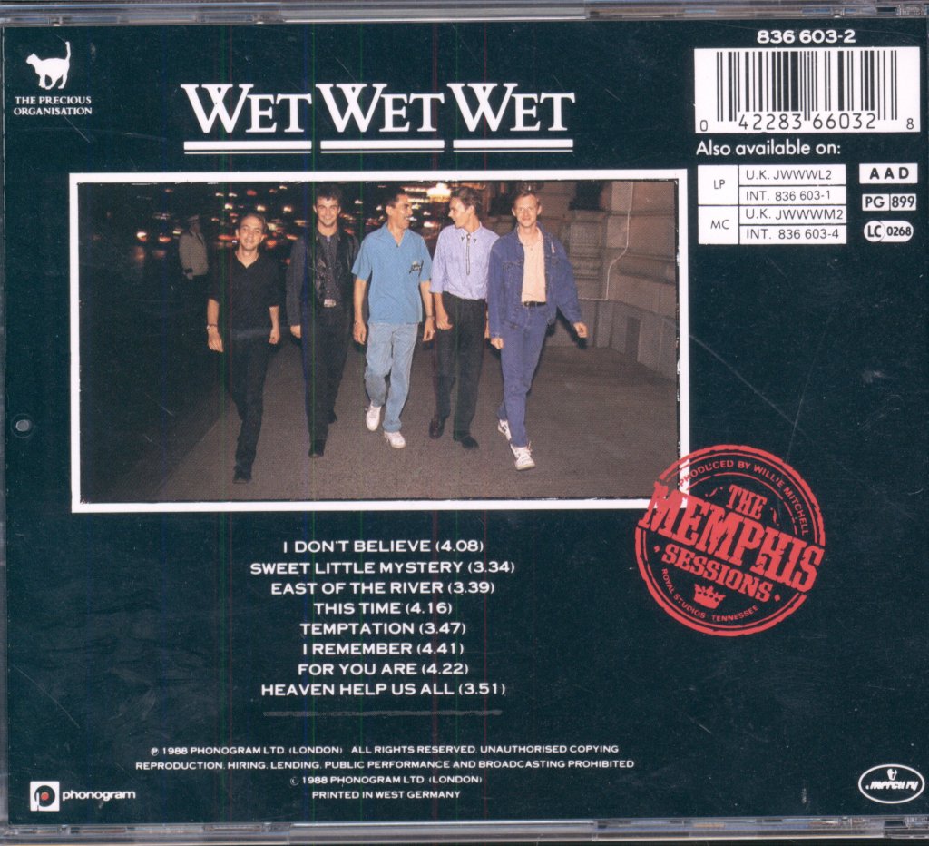 Wet Wet Wet - Memphis Sessions - Cd